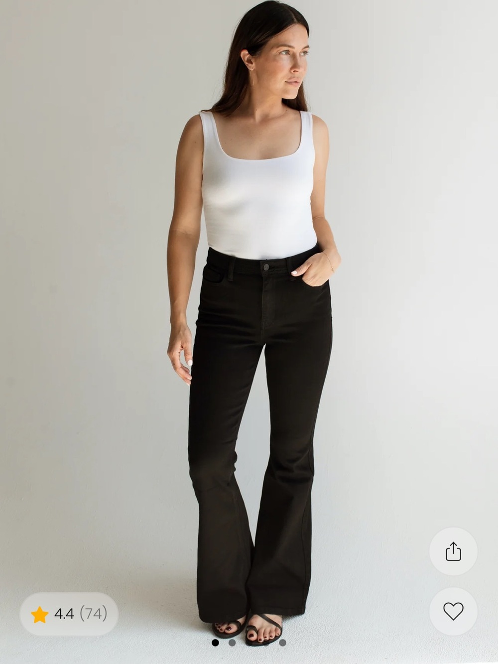 Carly Jean Los Angeles Black Austin Flare Jeans